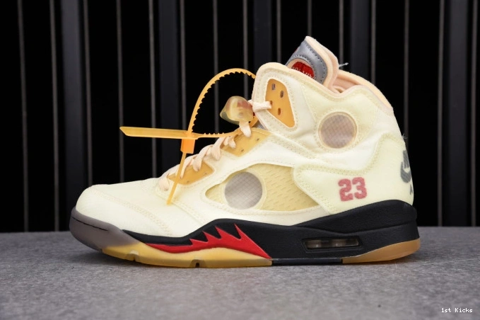 OFF-WHITE 5 Retro DH8565-100 Jordan Sail 0701